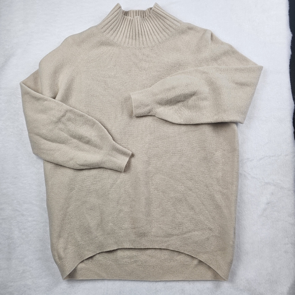 Nolley's Sophi 100% Wool‎ Turtleneck Sweater Beige Size 38
